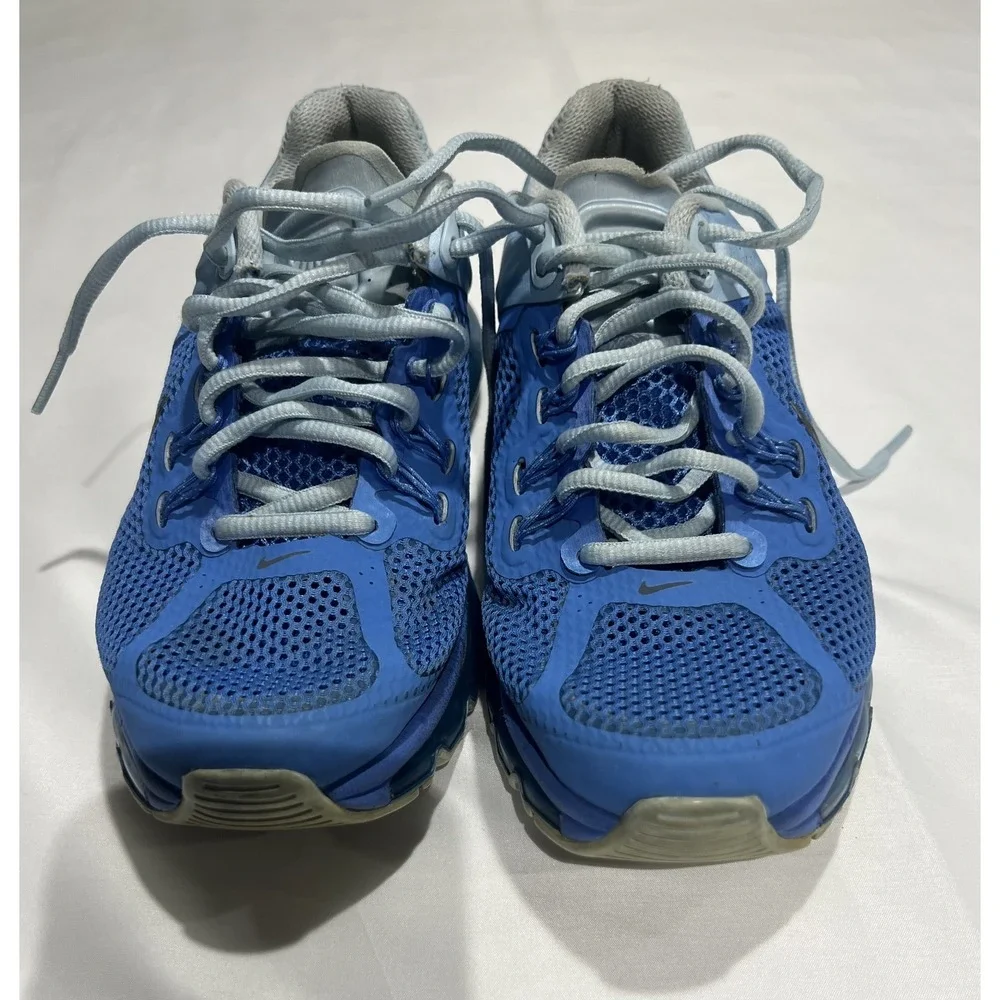 Nike Air Max+ Runnings Shoes Womens 8 Blue 2013 Waffle Skin 555363-404